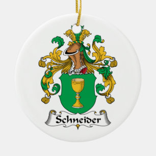 Ornement Rond En Céramique Crête de famille de Schneider