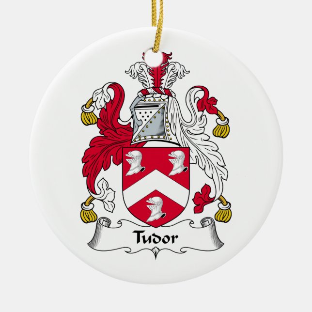 Ornement Rond En Céramique Crête de famille de Tudor (Devant)