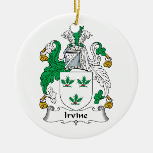 Ornement Rond En Céramique Crête de famille d'Irvine