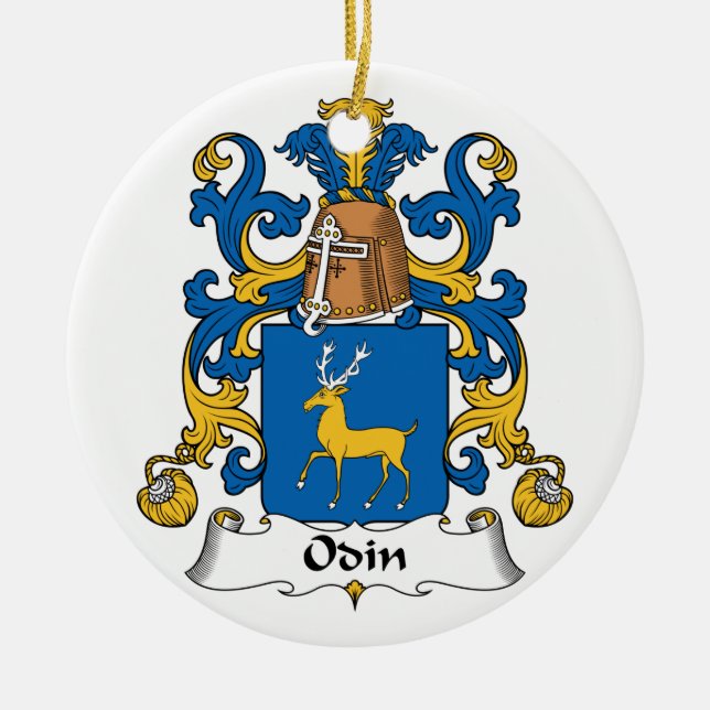 Ornement Rond En Céramique Crête de famille d'Odin (Devant)