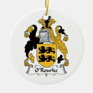 Ornement Rond En Céramique Crête de famille d'O'Rourke