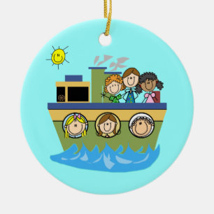 Ornement Rond En Céramique Croisières filles