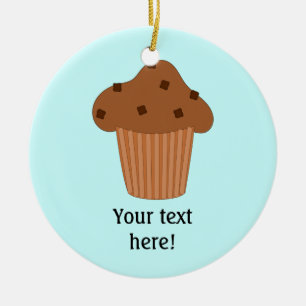 Ornement Rond En Céramique Customiser ce graphique Choc Chip Muffin