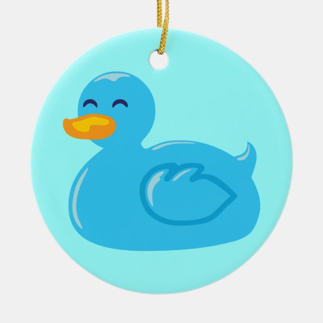 Ornement Rond En Céramique Cute Rubberducky (Devant)