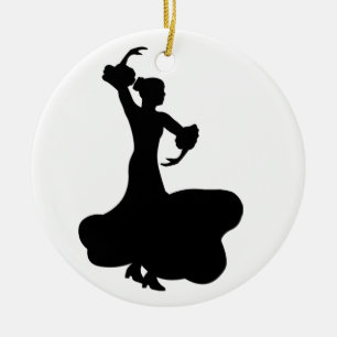 Ornement Rond En Céramique Danseur de flamenco