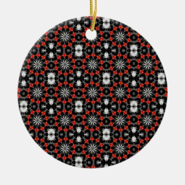 Ornement Rond En Céramique Design de Noël gothique (Devant)