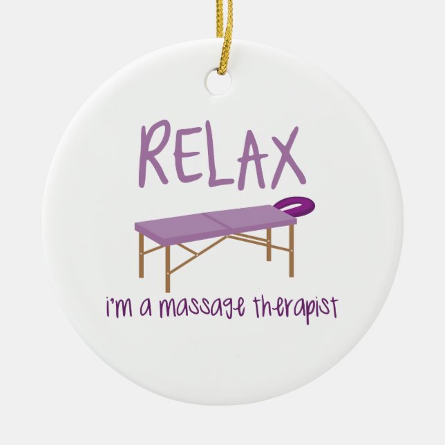 Ornement Rond En Céramique Détendez le Tableau de massage (Devant)