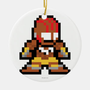 Ornement Rond En Céramique Dhalsim à 8 bits