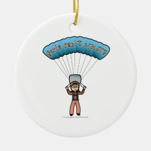 Ornement Rond En Céramique Diver Sky Girl