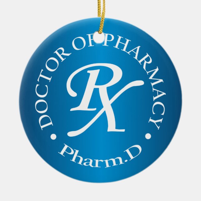 Ornement Rond En Céramique Docteur en pharmacie (Devant)