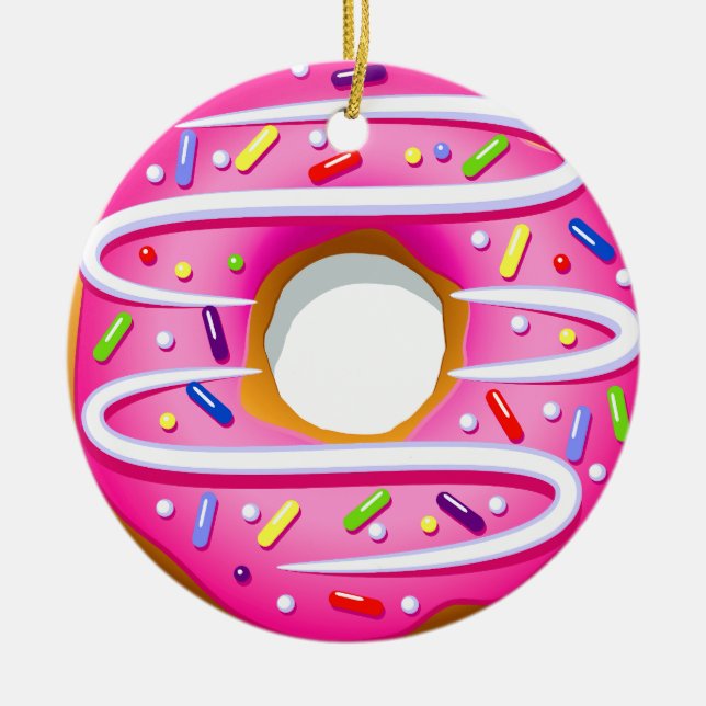 Ornement Rond En Céramique Donut - Doughnut - SRF (Devant)