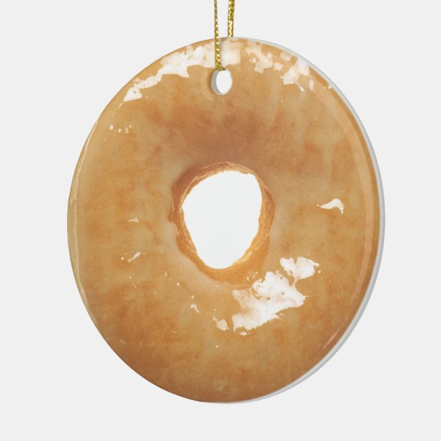 Ornement Rond En Céramique Donut glacé (Gauche)