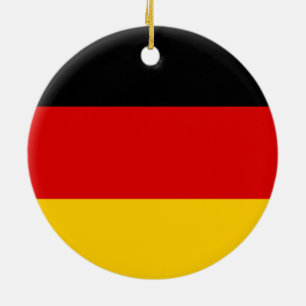 Ornement Rond En Céramique Drapeau allemand