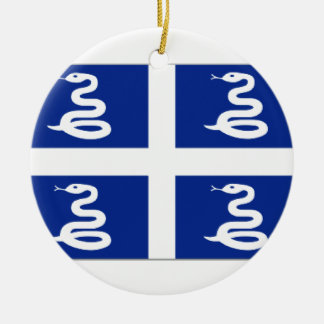 Ornement Rond En Céramique Drapeau de la Martinique (France)