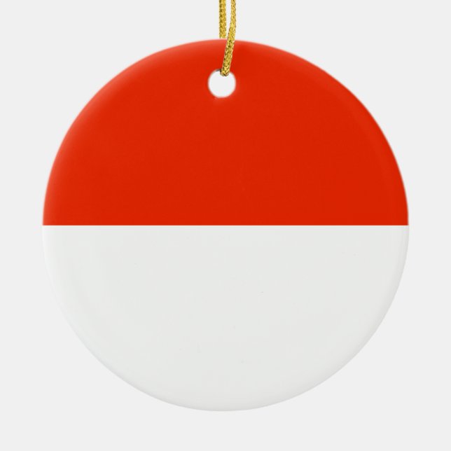 Ornement Rond En Céramique Drapeau de l'Indonésie (Devant)
