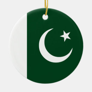Ornement Rond En Céramique Drapeau du Pakistan