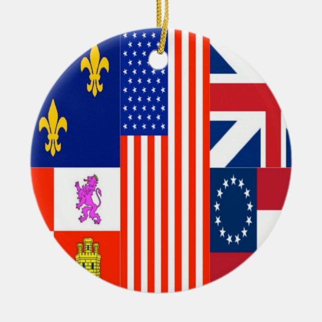 Ornement Rond En Céramique Drapeau Pensacola (Devant)