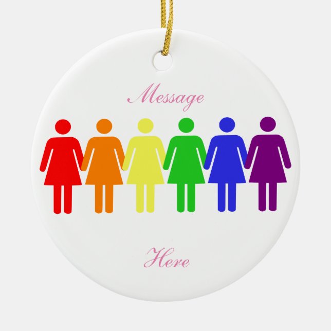 Ornement Rond En Céramique droits des femmes 2017 LGBTQIA (Devant)