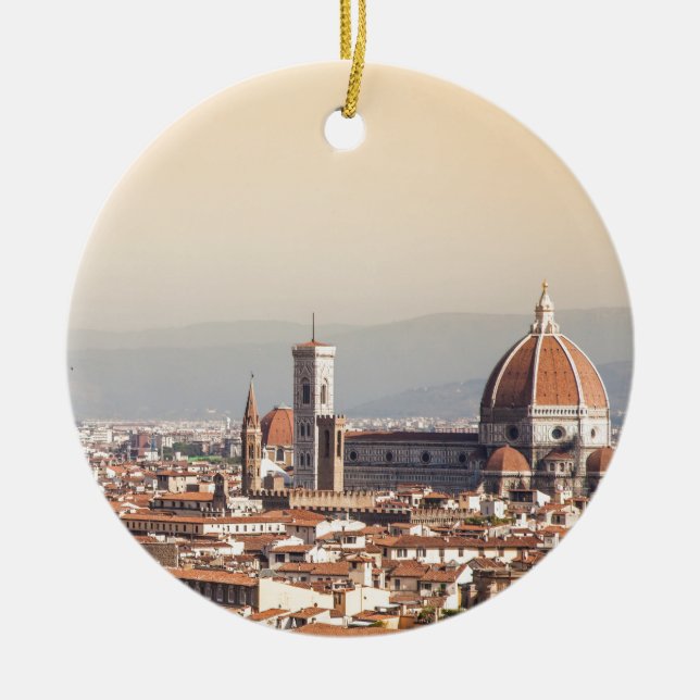 Ornement Rond En Céramique Duomo de Florence (Devant)