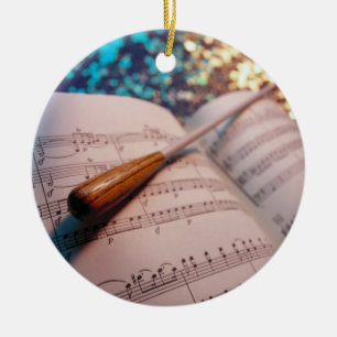 Ornement Rond En Céramique Éléments de conducteur d'orchestre 3
