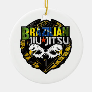 Ornement Rond En Céramique Emblem brésilien Jiu Jitsu