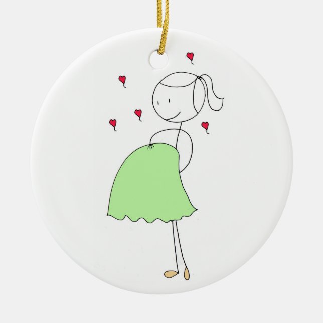 Ornement Rond En Céramique Enceinte à Noël (Devant)