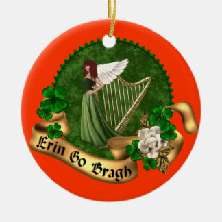 Ornement Rond En Céramique Erin vont Irlandais de Bragh