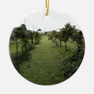 Ornement Rond En Céramique Établissement vinicole