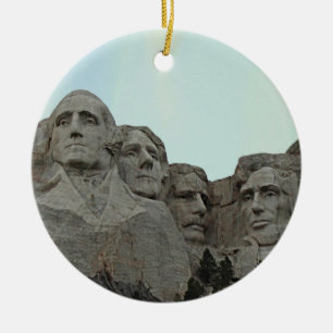 Ornement Rond En Céramique État du Dakota du Sud le mont Rushmore