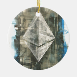 Ornement Rond En Céramique Ethereum