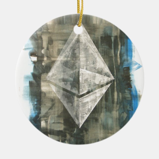 Ornement Rond En Céramique Ethereum (Devant)