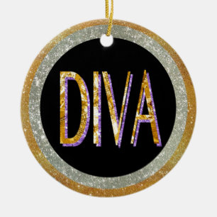 Ornement Rond En Céramique Étincelle de diva