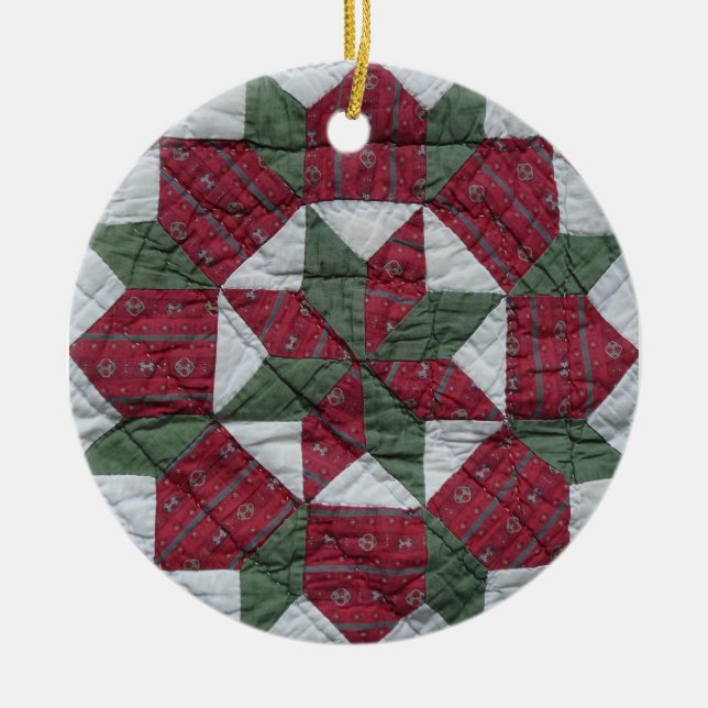 Ornement Rond En Céramique Étoile de vacances (Devant)