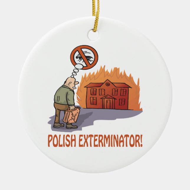 Ornement Rond En Céramique Exterminateur polonais (Devant)