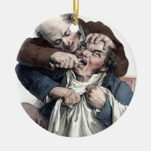 Ornement Rond En Céramique Extraction vintage de dent de dentiste