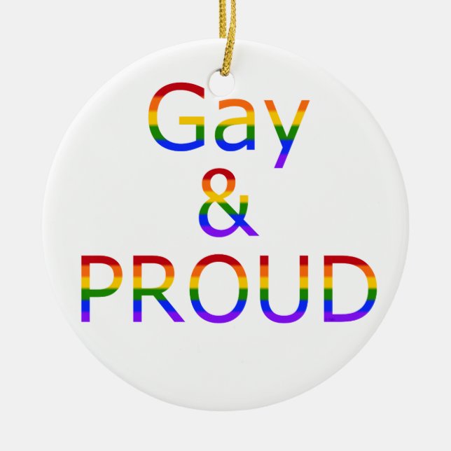 Ornement Rond En Céramique Fallln Gay et Fier (Devant)