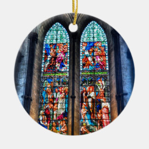 Ornement Rond En Céramique Fenêtres en verre tendu, Cathédrale de Salisbury, 