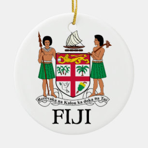 Ornement Rond En Céramique FIJI - emblème / drapeau / armoiries / symbole