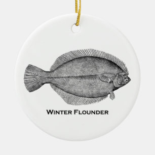 Ornement Rond En Céramique Flet d'hiver