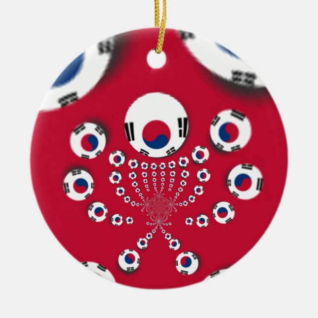 Ornement Rond En Céramique Football. (Devant)