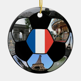 Ornement Rond En Céramique Football France