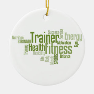 Ornement Rond En Céramique Forme physique/ornement personnel d'entraîneur