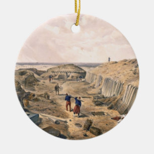 Ornement Rond En Céramique Fossé de la bastion du Mat, plat 'de Seat
