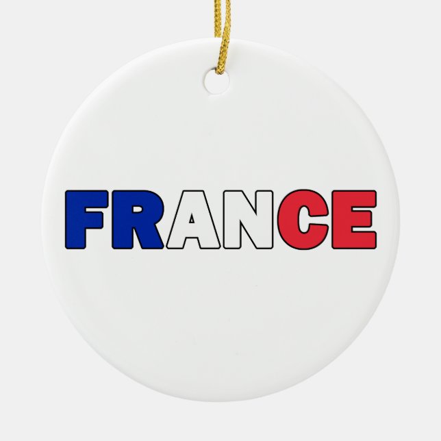 Ornement Rond En Céramique France (Devant)