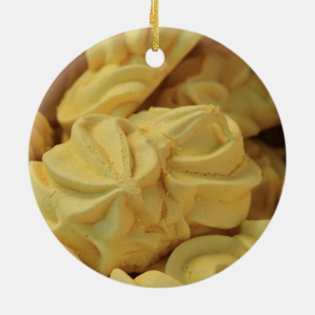 Ornement Rond En Céramique French meringue (Dos)