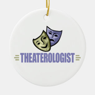 Ornement Rond En Céramique Funny Drama Theatre