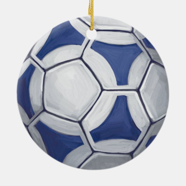 Ornement Rond En Céramique Futbal (Dos)