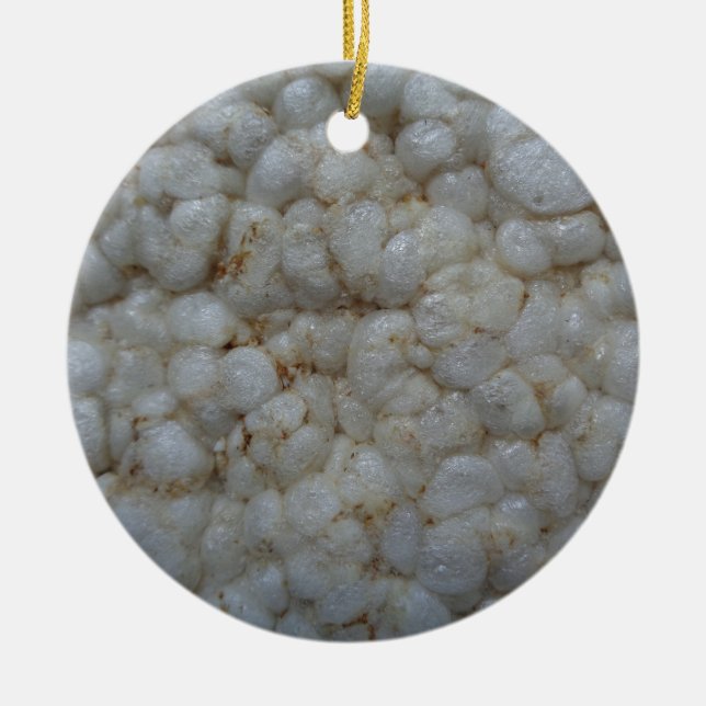 Ornement Rond En Céramique Gâteau de riz, nourriture saine, casse-croûte (Devant)