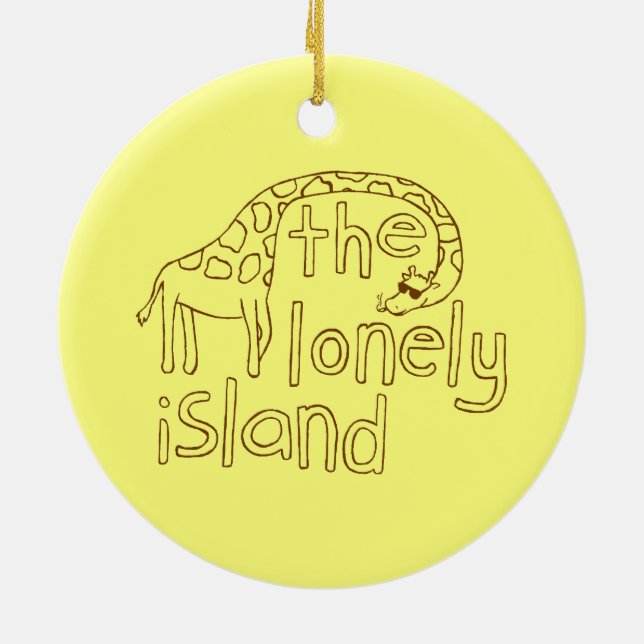 Ornement Rond En Céramique Girafe (Dos)