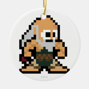 Ornement Rond En Céramique Gouken à 8 bits